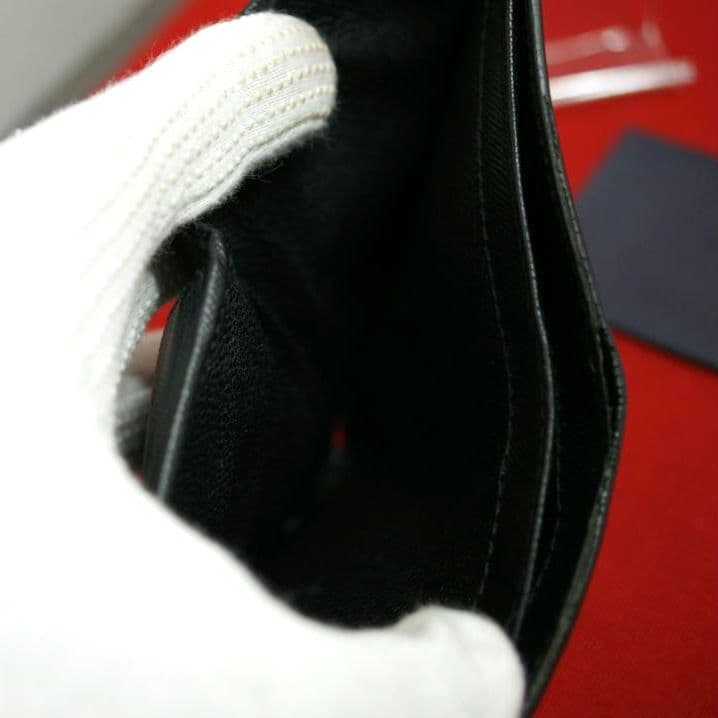 プラダ PRADA 2つ折り財布 小銭入れ付き ブラック SAFFIANO