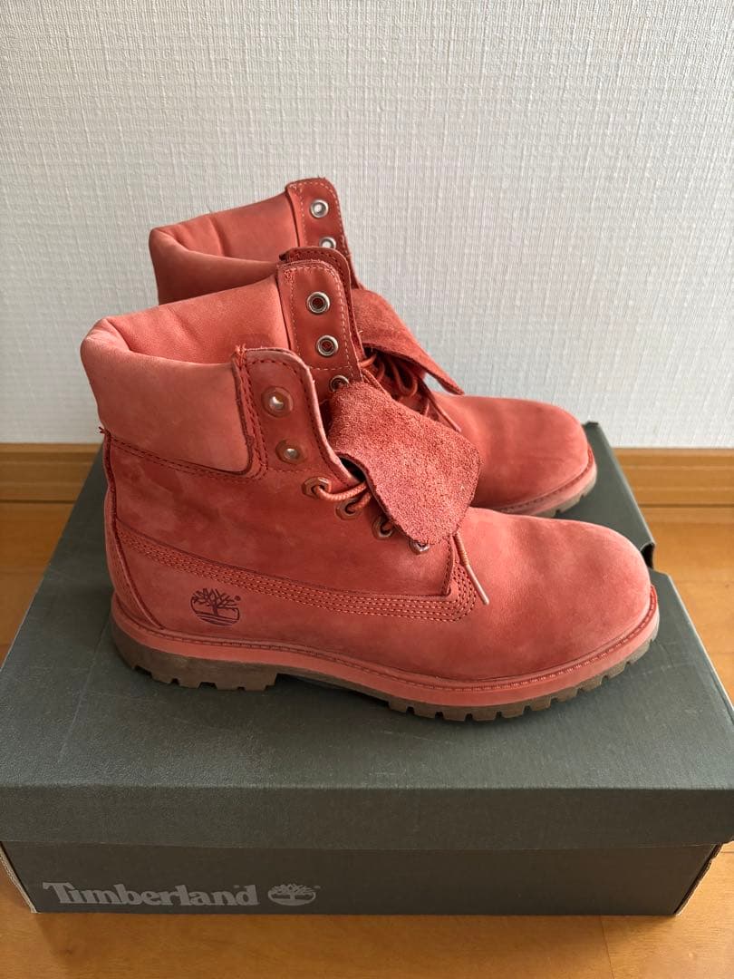 Timberland ピンク メンズハイカットブーツ 26.5