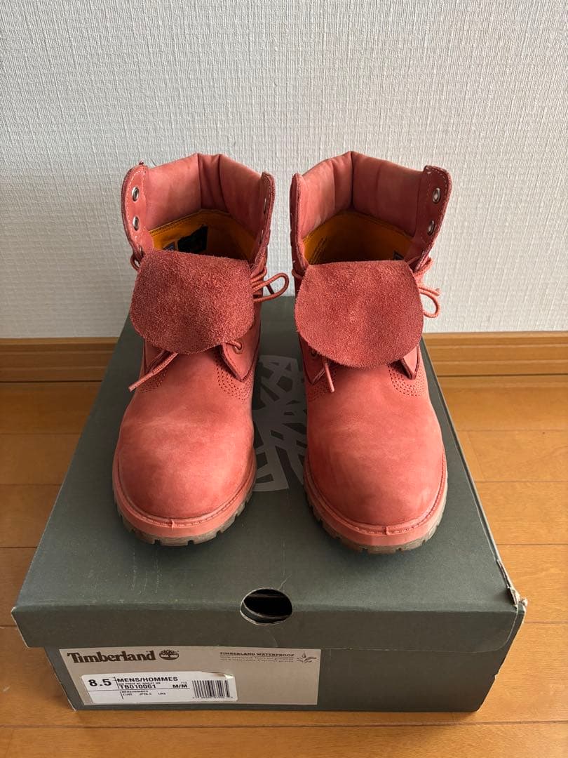Timberland ピンク メンズハイカットブーツ 26.5