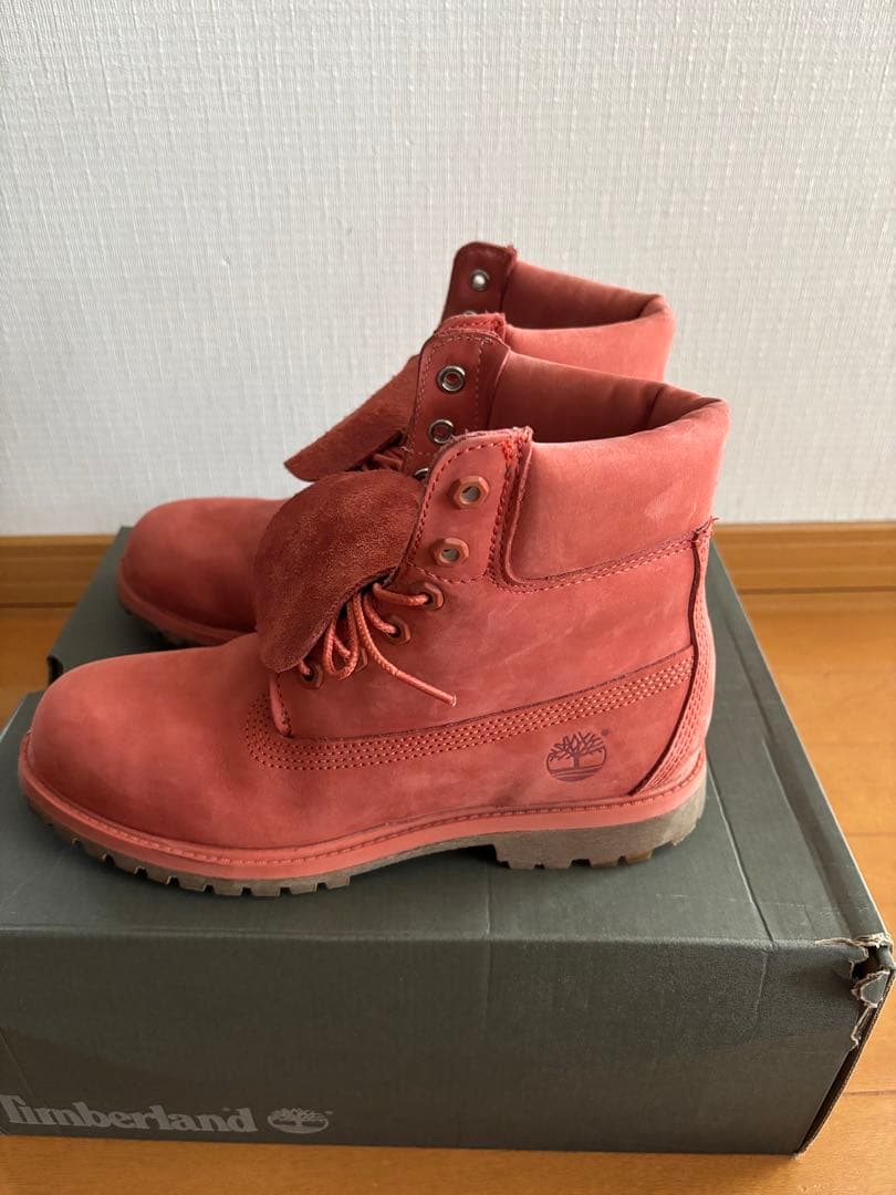 Timberland ピンク メンズハイカットブーツ 26.5
