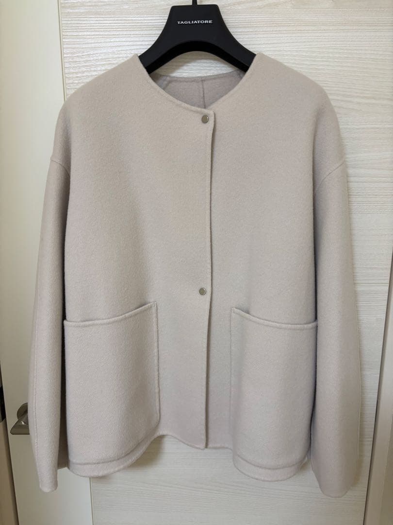 Spick and Span ビーバー ストール付セットコート ノーカラーコート