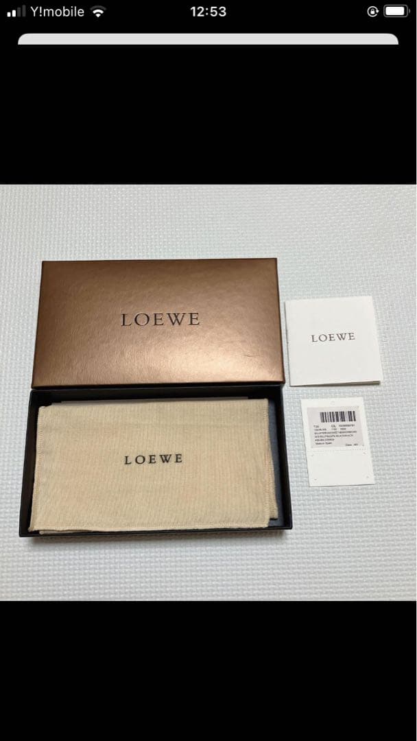 未使用　LOEWE ロエベ　長財布　キャンバス×レザー　黒　ブラック　箱付き