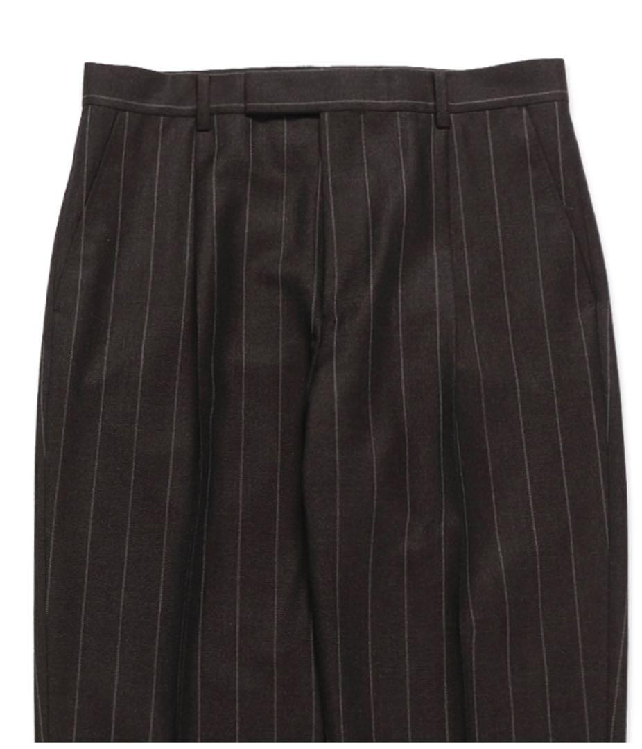 ワコマリアDORMEUIL STRIPED PLEATED TROU SERS