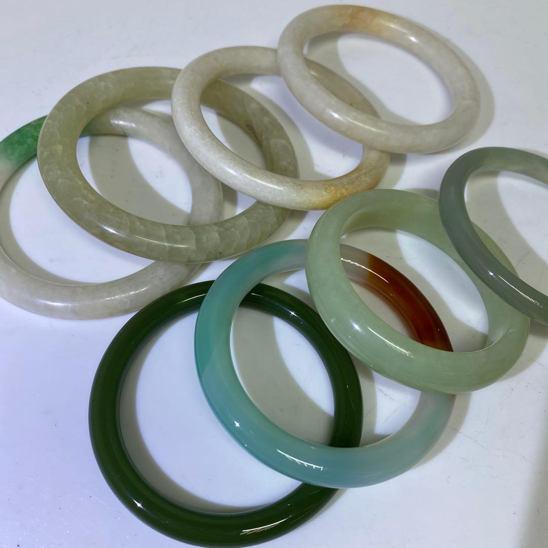 翡翠　砡　バングル　8本　296g 東さ8-0107☆2F