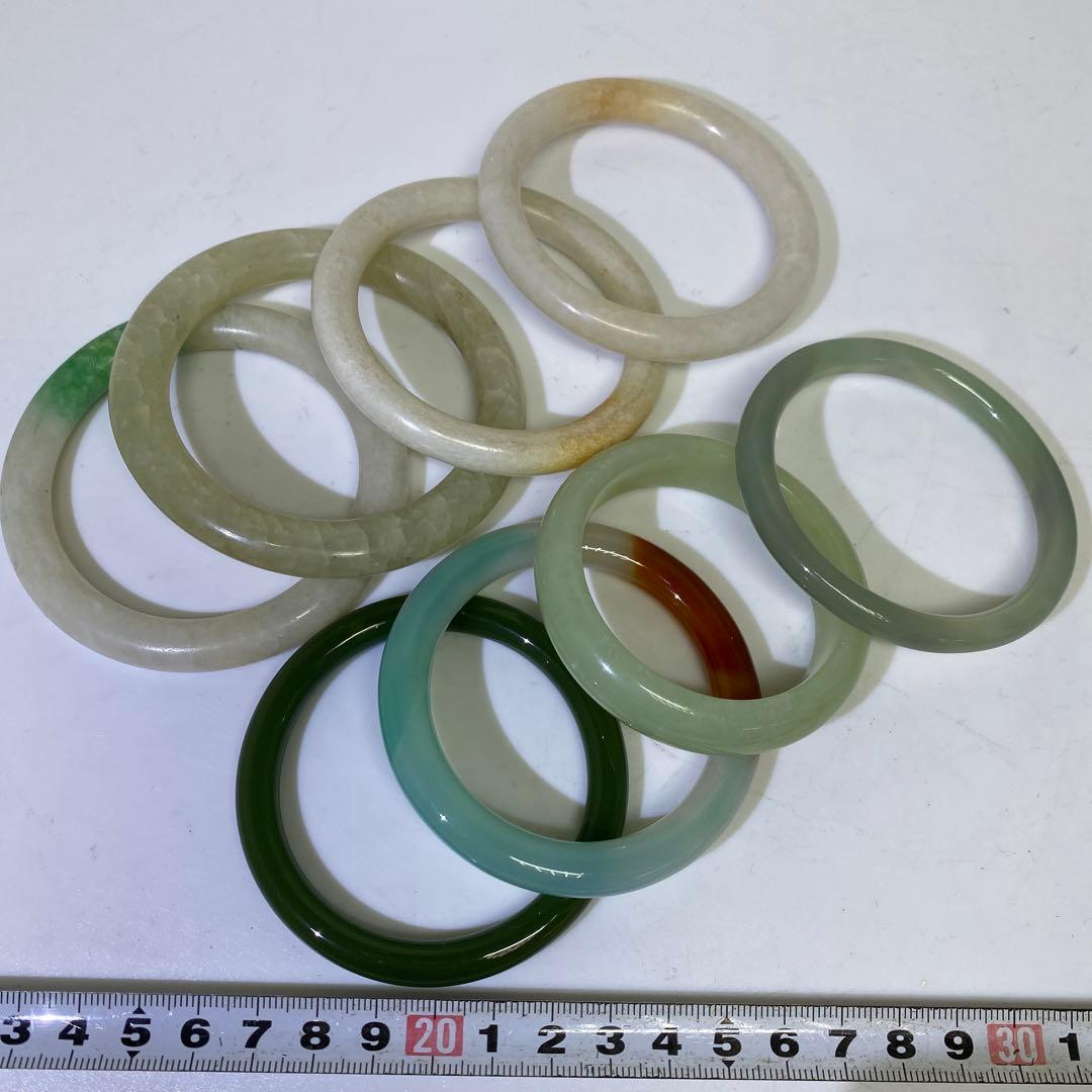 翡翠　砡　バングル　8本　296g 東さ8-0107☆2F