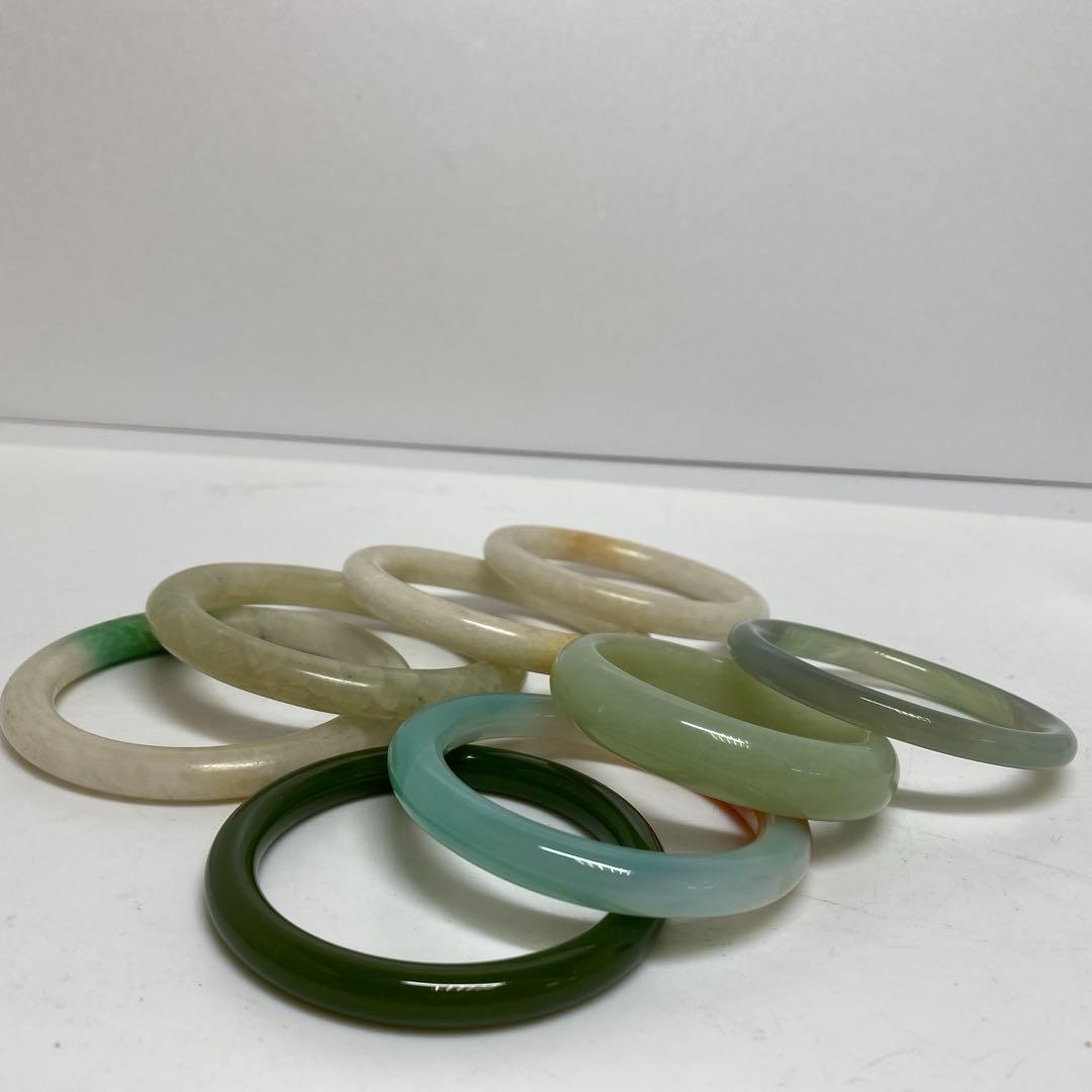 翡翠　砡　バングル　8本　296g 東さ8-0107☆2F