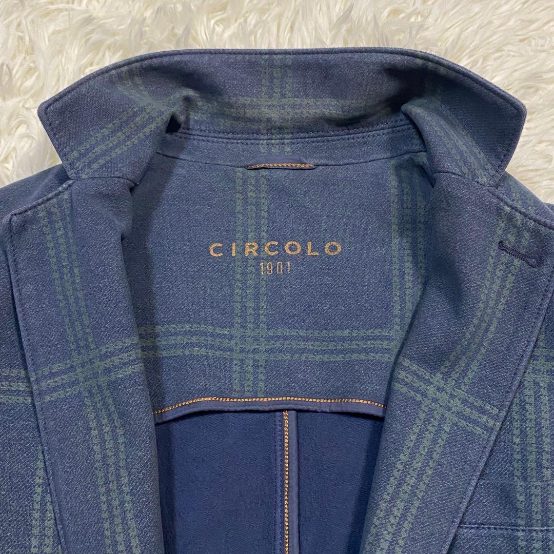 CIRCOLO 1901（チルコロ1901）チェック　ジャージージャケット