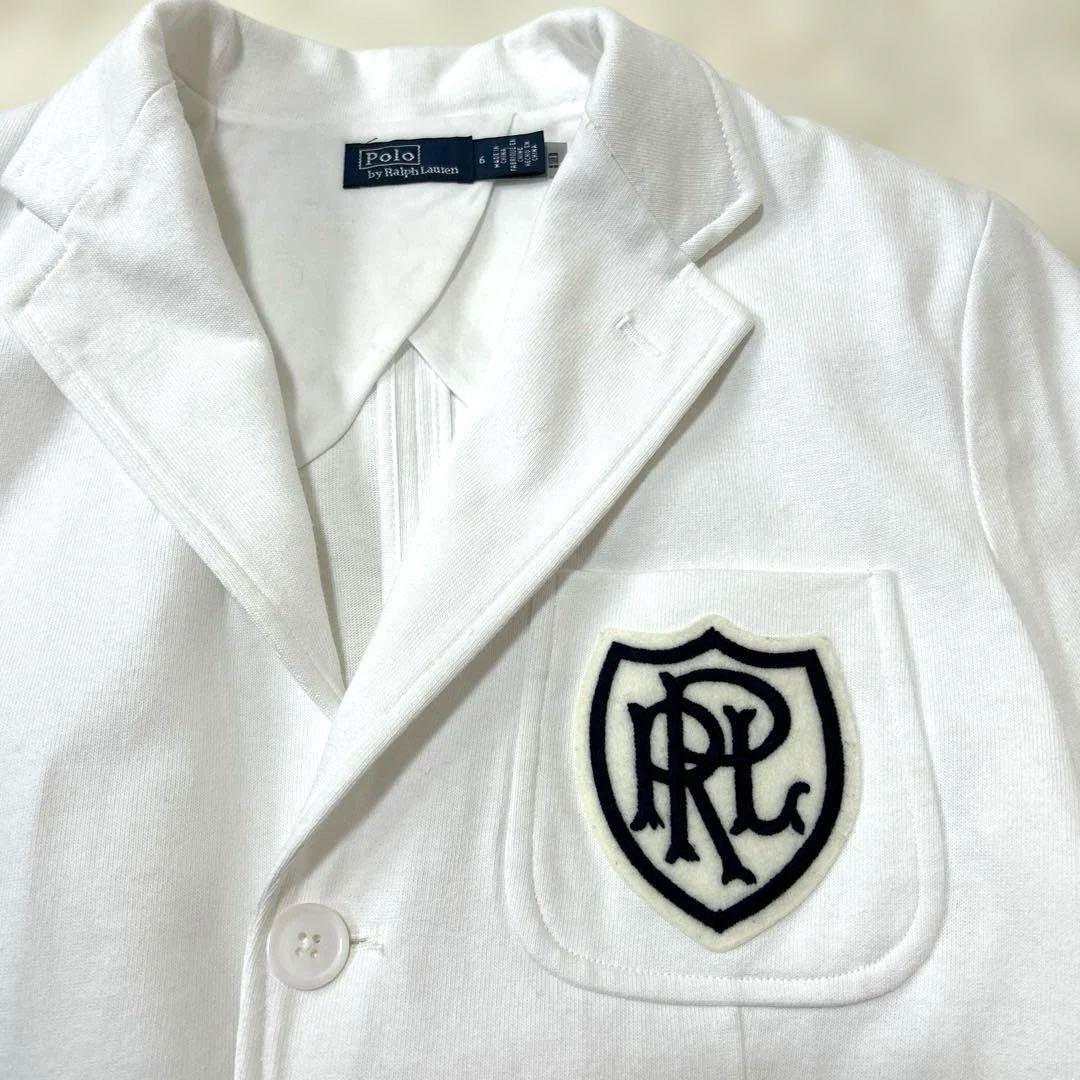 ラルフローレン ロゴクレスト コットン ジャージー ジャケットUS6 L相当QR