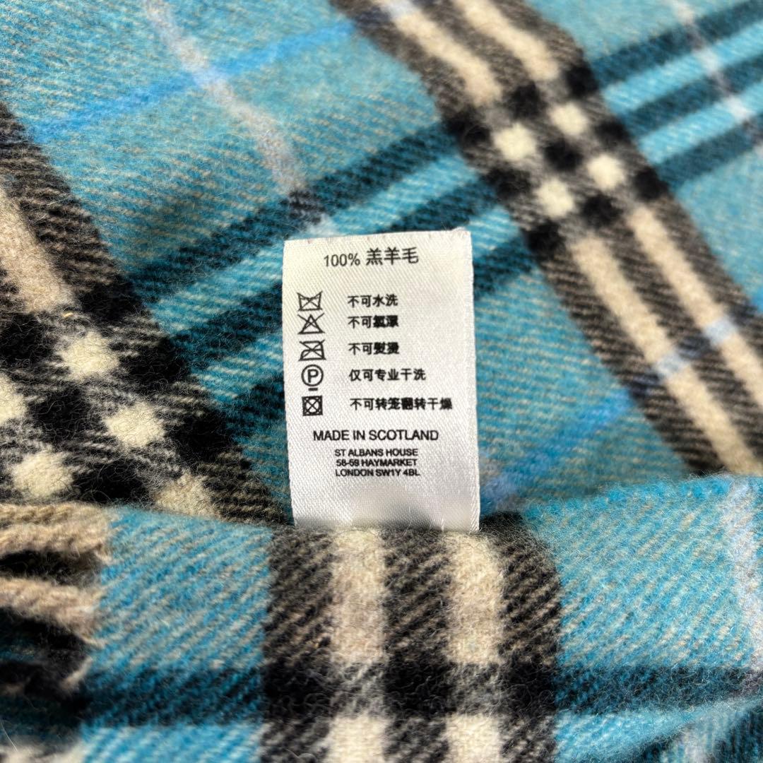 希少カラー　バーバリー　スコットランド製　ラムウール100% マフラー