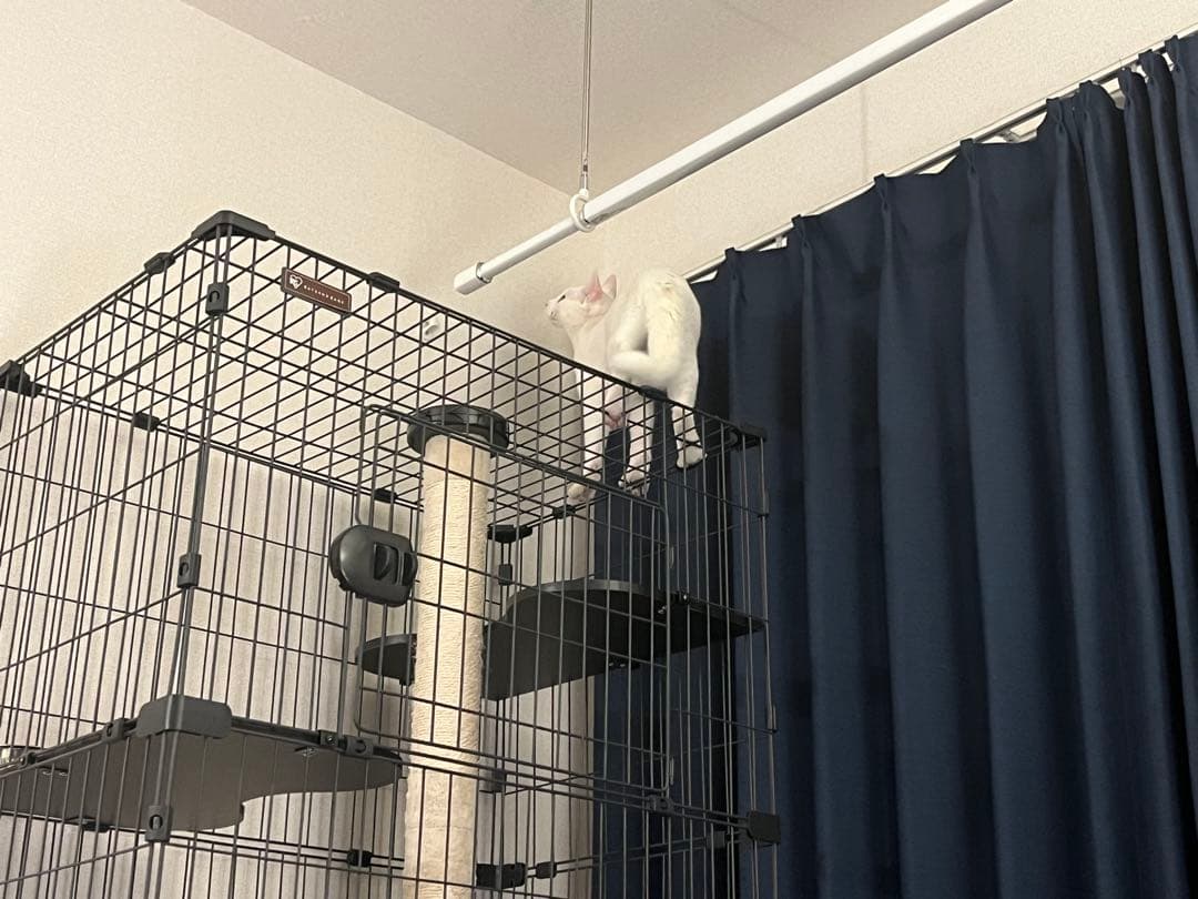 5段タイプ 爪研ぎポール付きキャットケージ 【アイリスオーヤマPCLC-903】