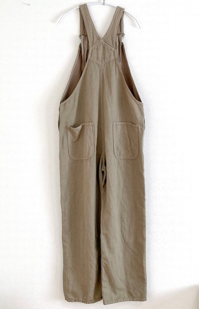 ヴェリテクール　ST-041　デニムオーバーオール　ベージュ　サイズ1