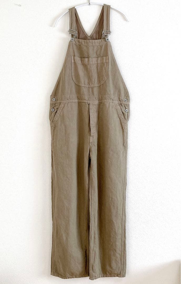 ヴェリテクール　ST-041　デニムオーバーオール　ベージュ　サイズ1