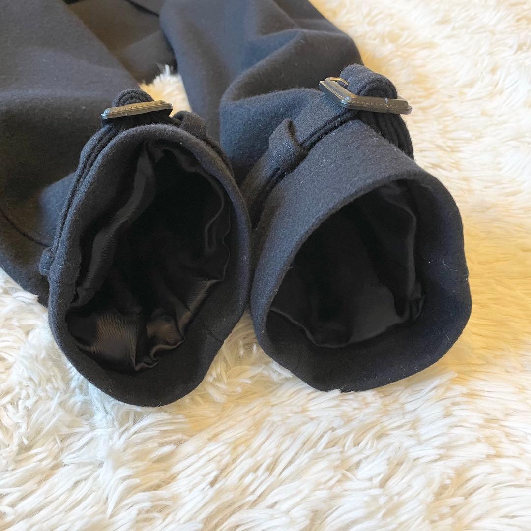 美品✨ポールスミス カシミヤ混 ロングコート ベルト ブラック 総裏地 フラワー