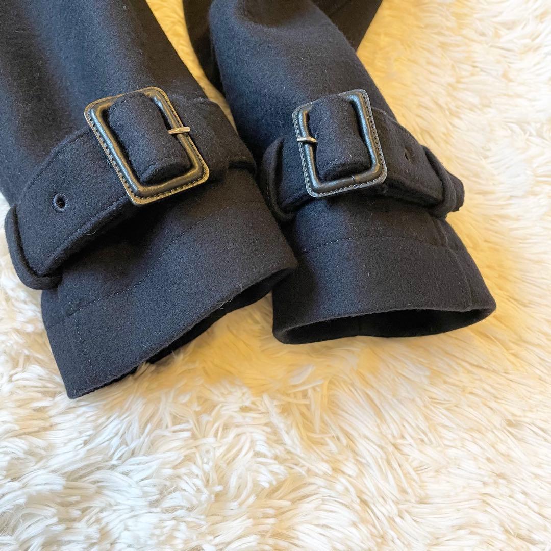 美品✨ポールスミス カシミヤ混 ロングコート ベルト ブラック 総裏地 フラワー