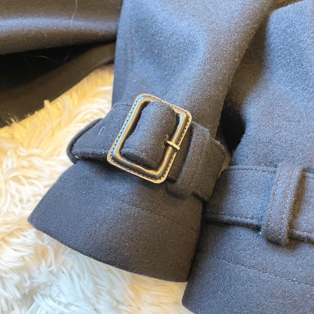 美品✨ポールスミス カシミヤ混 ロングコート ベルト ブラック 総裏地 フラワー