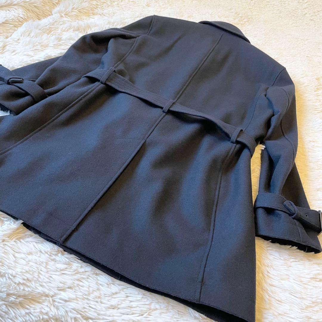 美品✨ポールスミス カシミヤ混 ロングコート ベルト ブラック 総裏地 フラワー