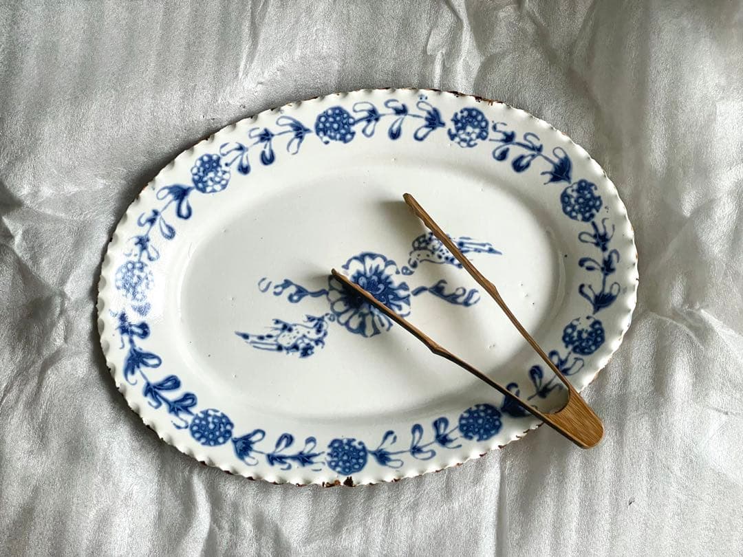 伊藤聡信さん 印判の大皿 オーバル