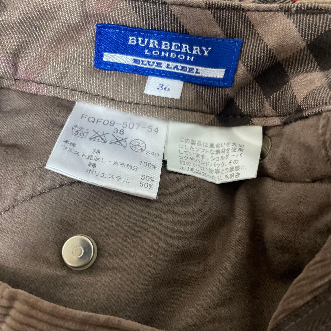 Burberry Blue Label コーデュロイショートパンツ 36 正規品