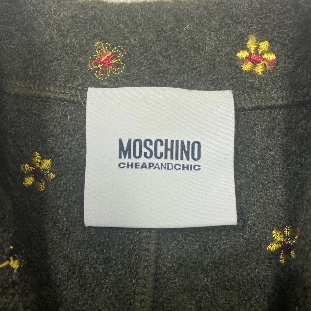 美品　MOSCHINO イタリア製 花柄刺繍 ジャケット スカート セットアップ
