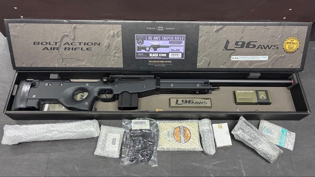 【新品未使用】東京マルイ L96 AWS スナイパーライフル ブラックストック