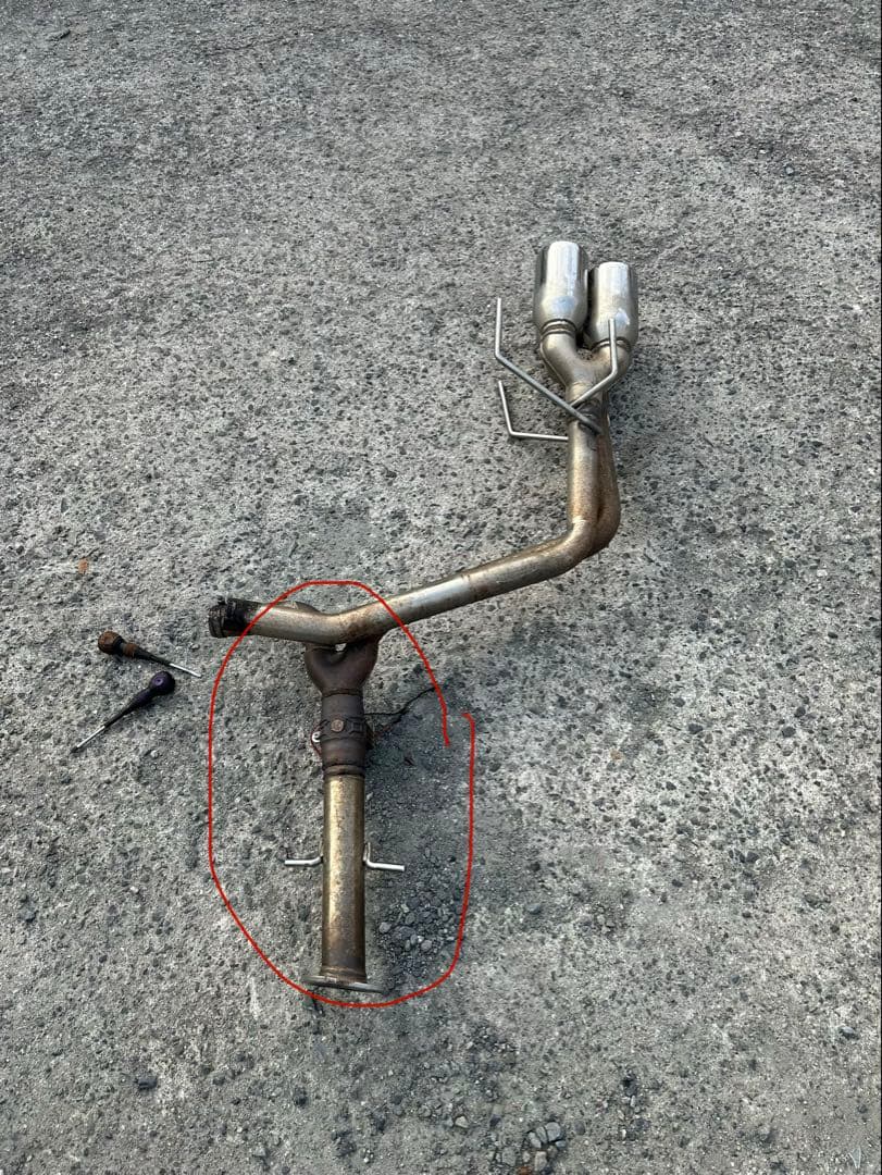 マークX130系 社外マフラー バルブ付 ジャンク 着払い