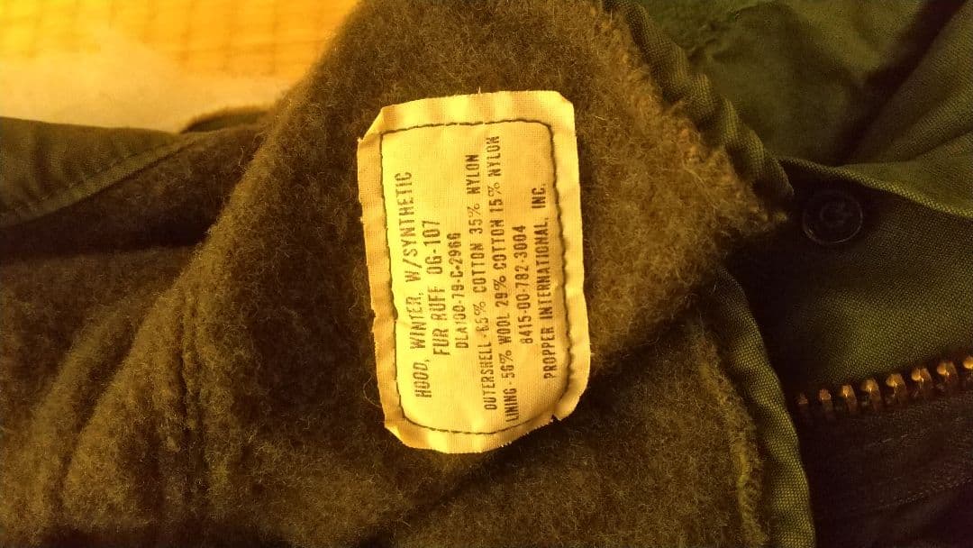 希少XS 米軍実物　M65フィッシュテールパーカー　フルセット　モッズ