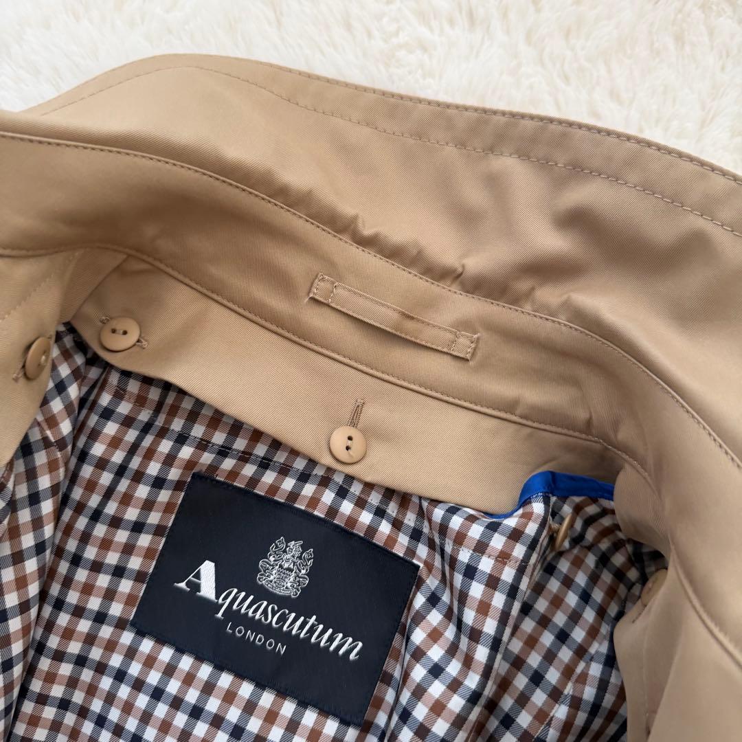極美品　アクアスキュータム　トレンチコート　ライナー付き　ベージュ　サイズ4