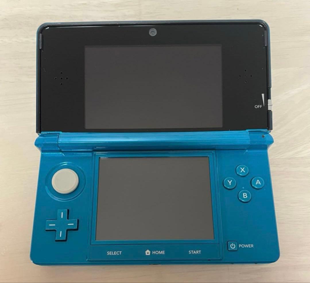 【美品】ニンテンドー 3DS アクアブルー 本体 タッチペン付き