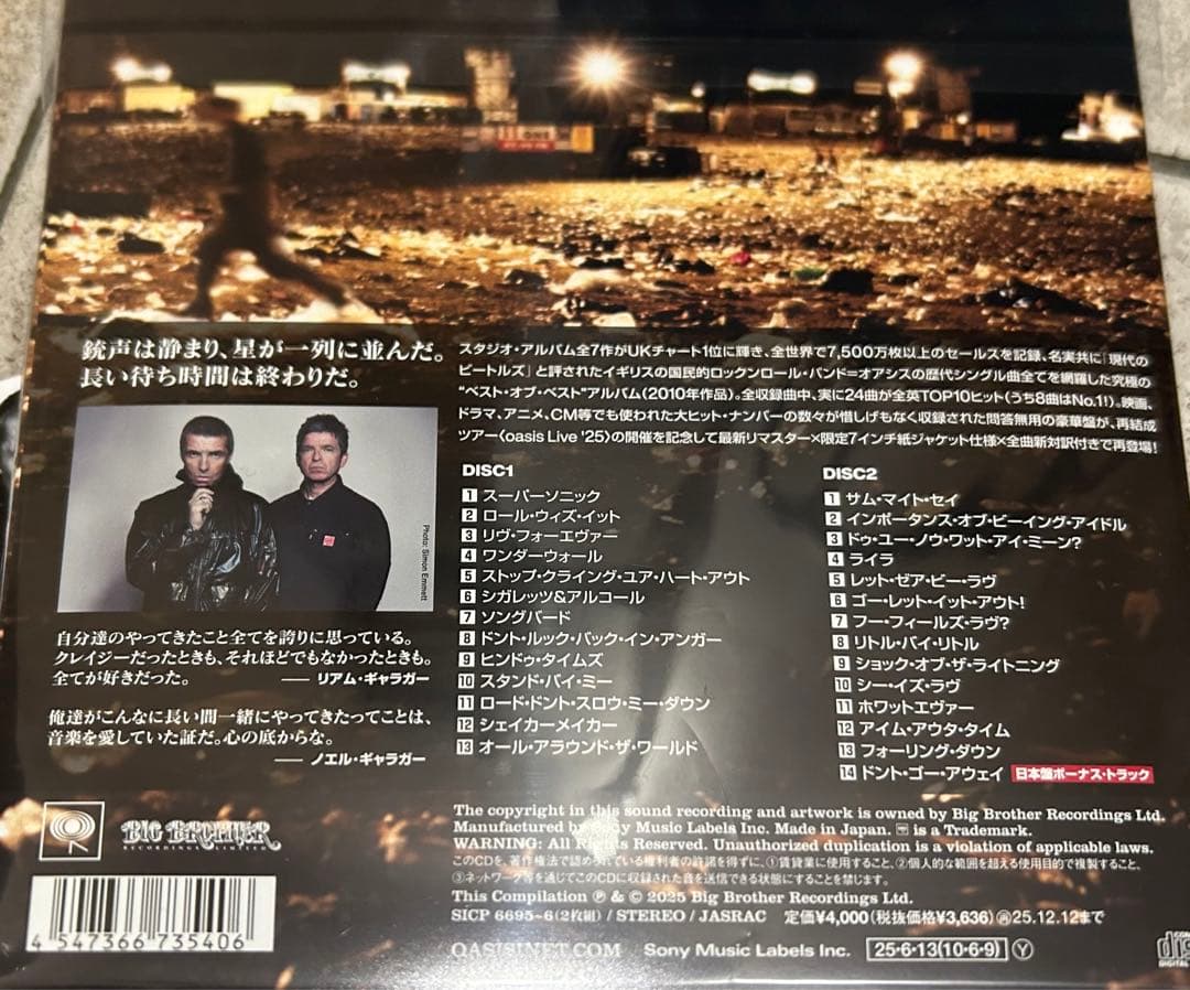 【東京ドーム会場限定】oasis メモリアルチケット&クリアファイル