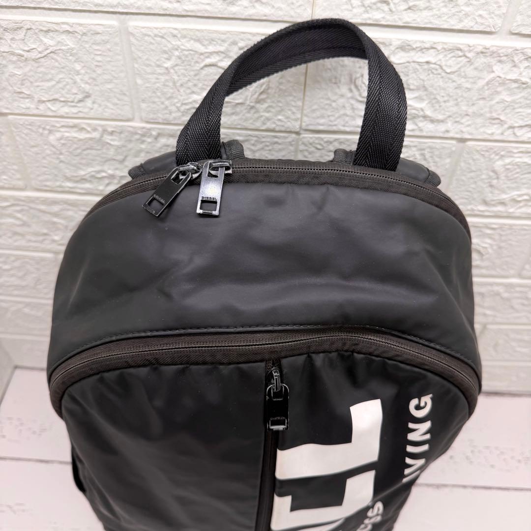 【即完売✨美品】　ディーゼル　リュック　バッグ　ブラック　ビックロゴ