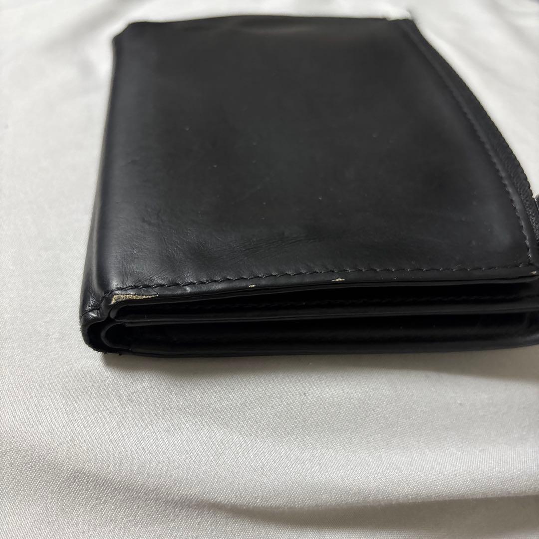 【本日限定値下げ】Maison Margiela ブラックレザー二つ折り財布
