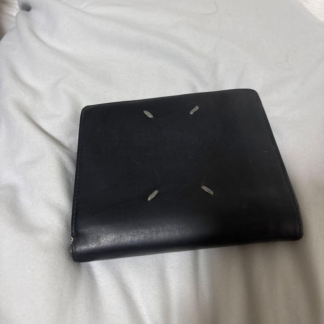 【本日限定値下げ】Maison Margiela ブラックレザー二つ折り財布