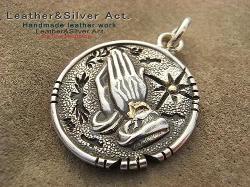 祈りの手　フリーメイソン 秘密結社 　 シルバーネックレス　925　ハンドメイド