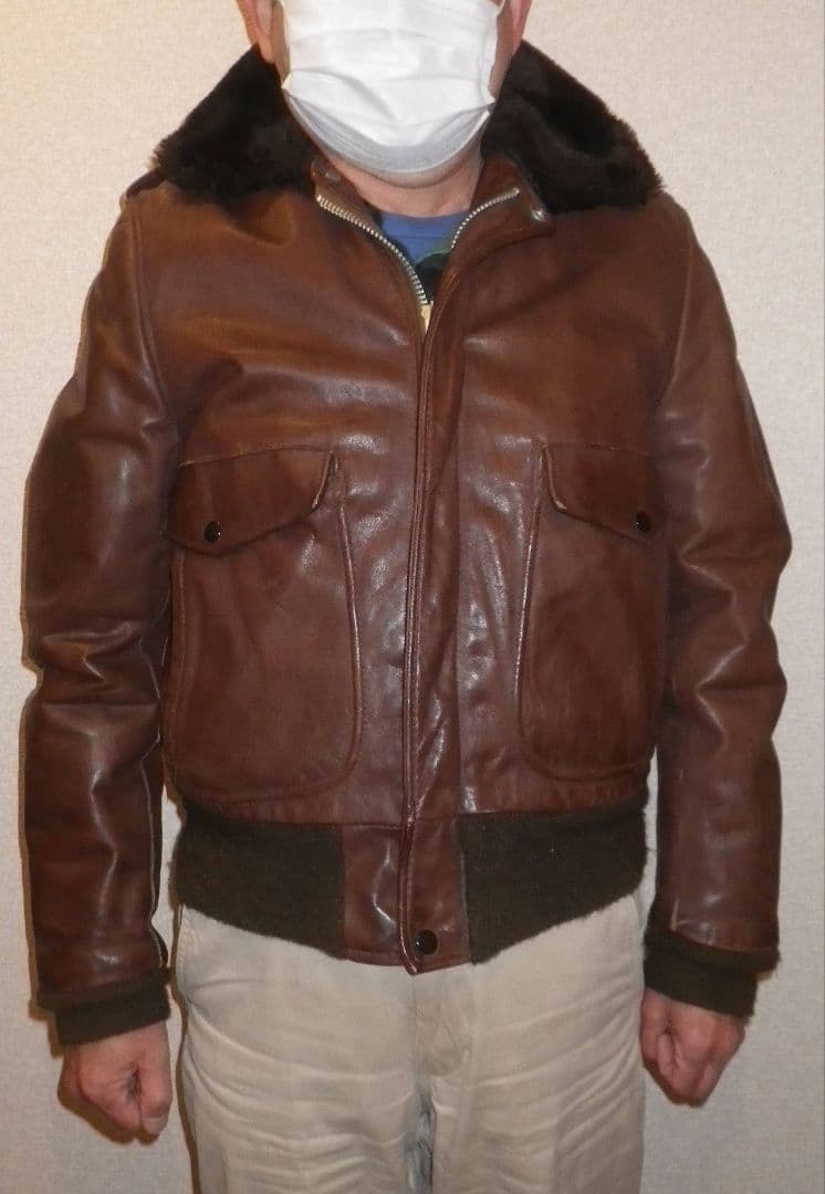 Schott G-1レザーフライトジャケット TALONジッパー