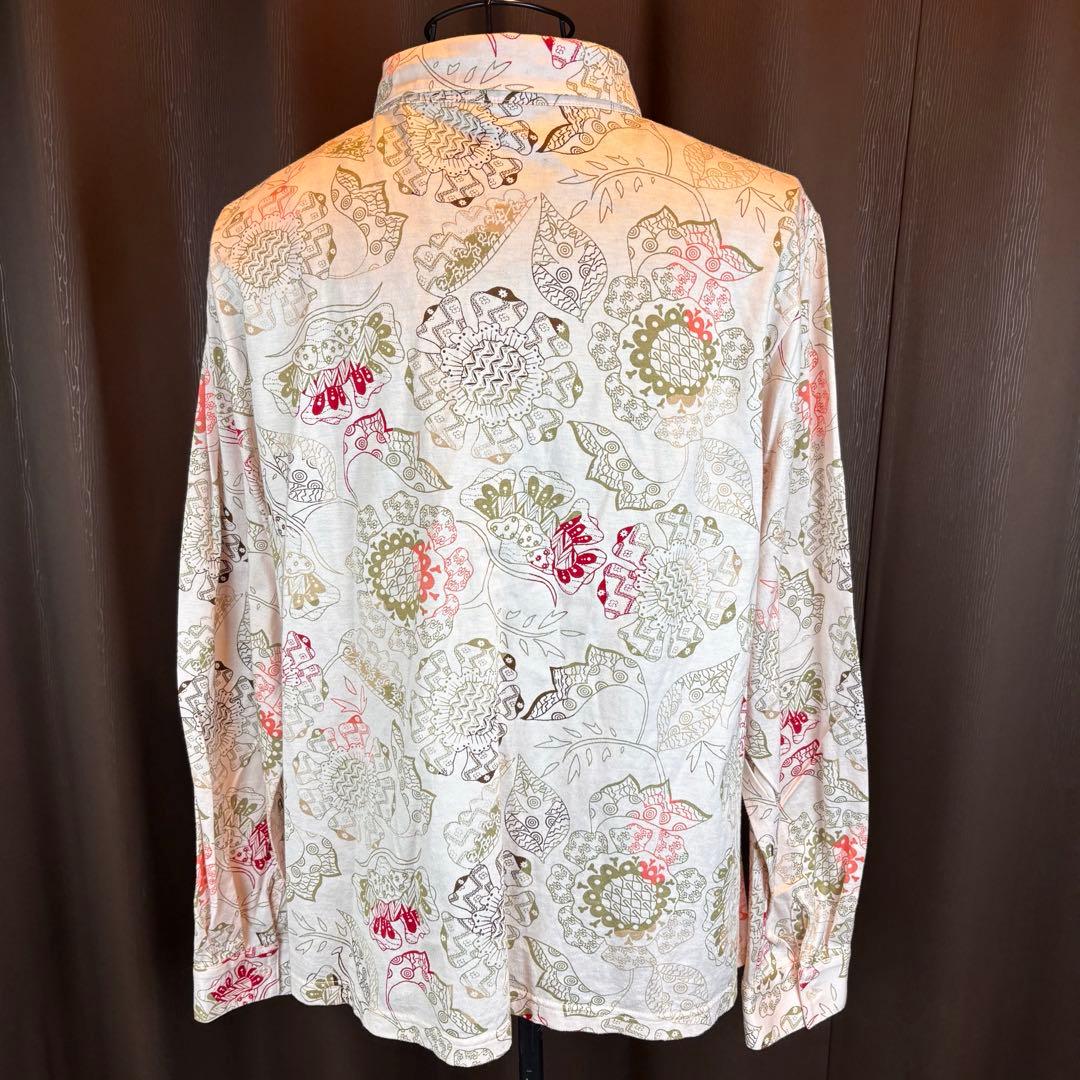 ★KENZO GOLF★LL★薄ピンク柄シャツ★綿100%★素敵な柄でカッコイイ