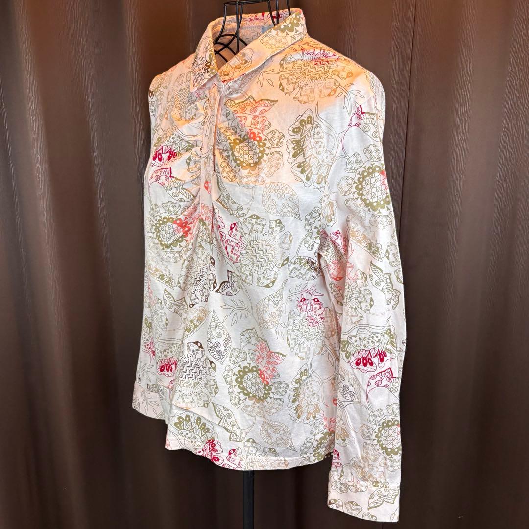 ★KENZO GOLF★LL★薄ピンク柄シャツ★綿100%★素敵な柄でカッコイイ