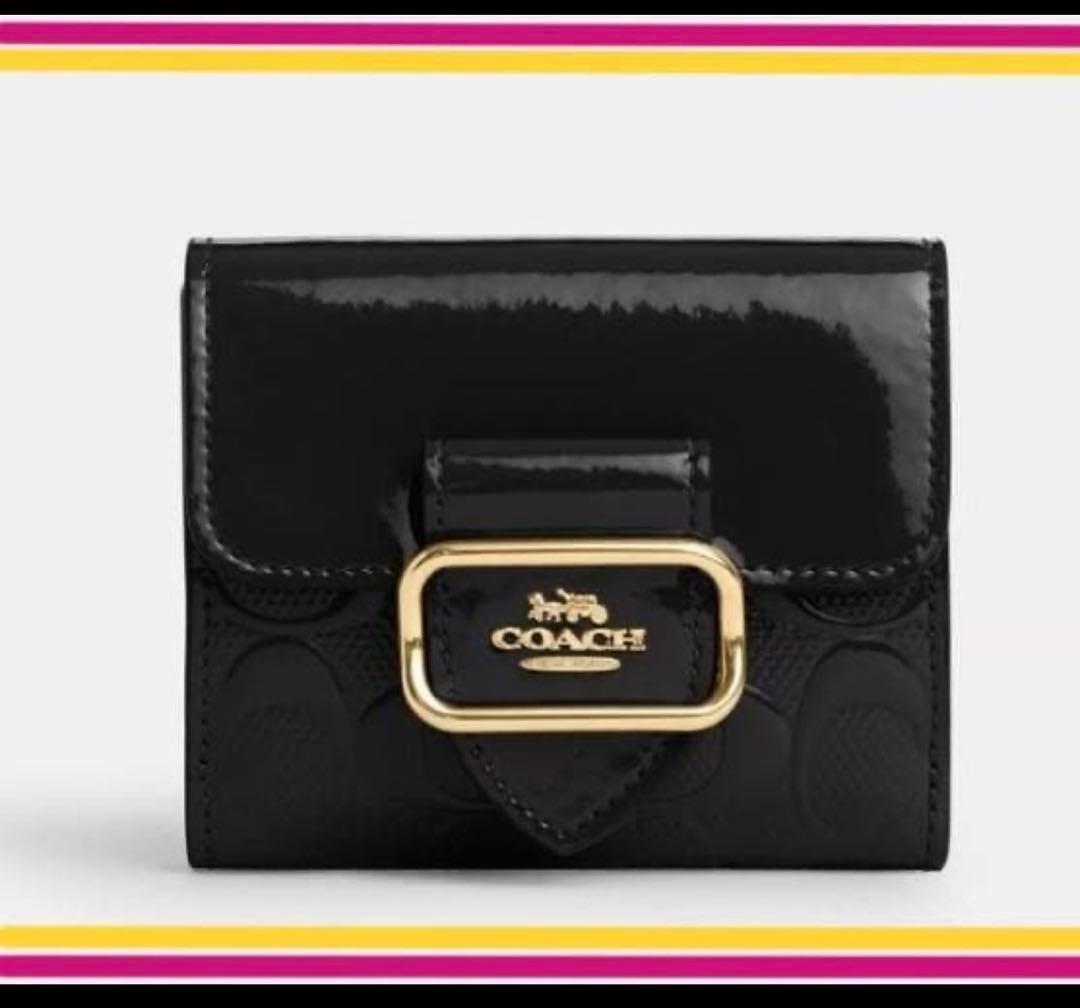 再入荷COACH コーチ クロスグレーン レザー モーガン スモール 二つ折財布