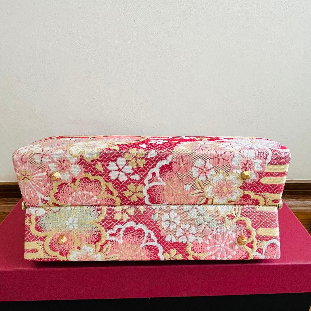 【美品】振袖用バッグ　草履　成人式　振袖　西陣織　正絹　Lサイズ