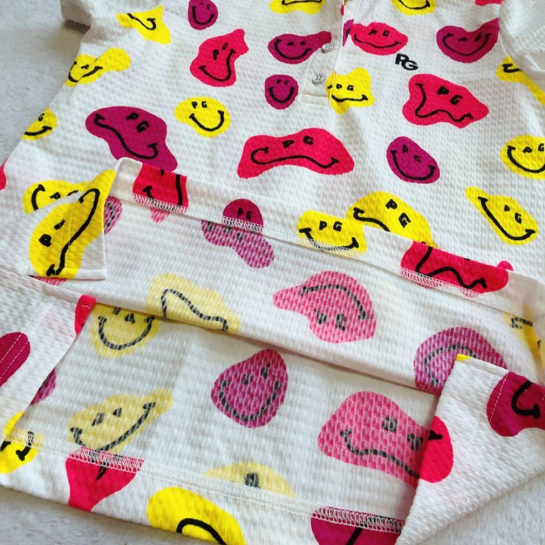 美品　近年　パーリーゲイツ　セットアップ　ニコ　スマイル　スカート ピンク