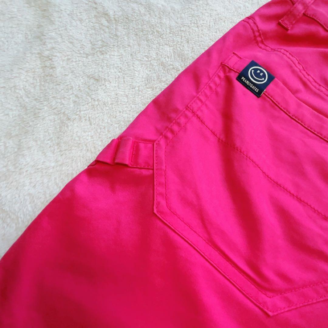 美品　近年　パーリーゲイツ　セットアップ　ニコ　スマイル　スカート ピンク