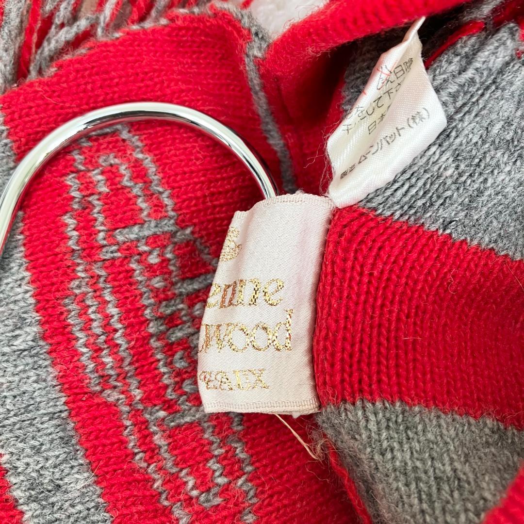 Vivienne Westwood ウール ボーダー オーブ ニットキャップ