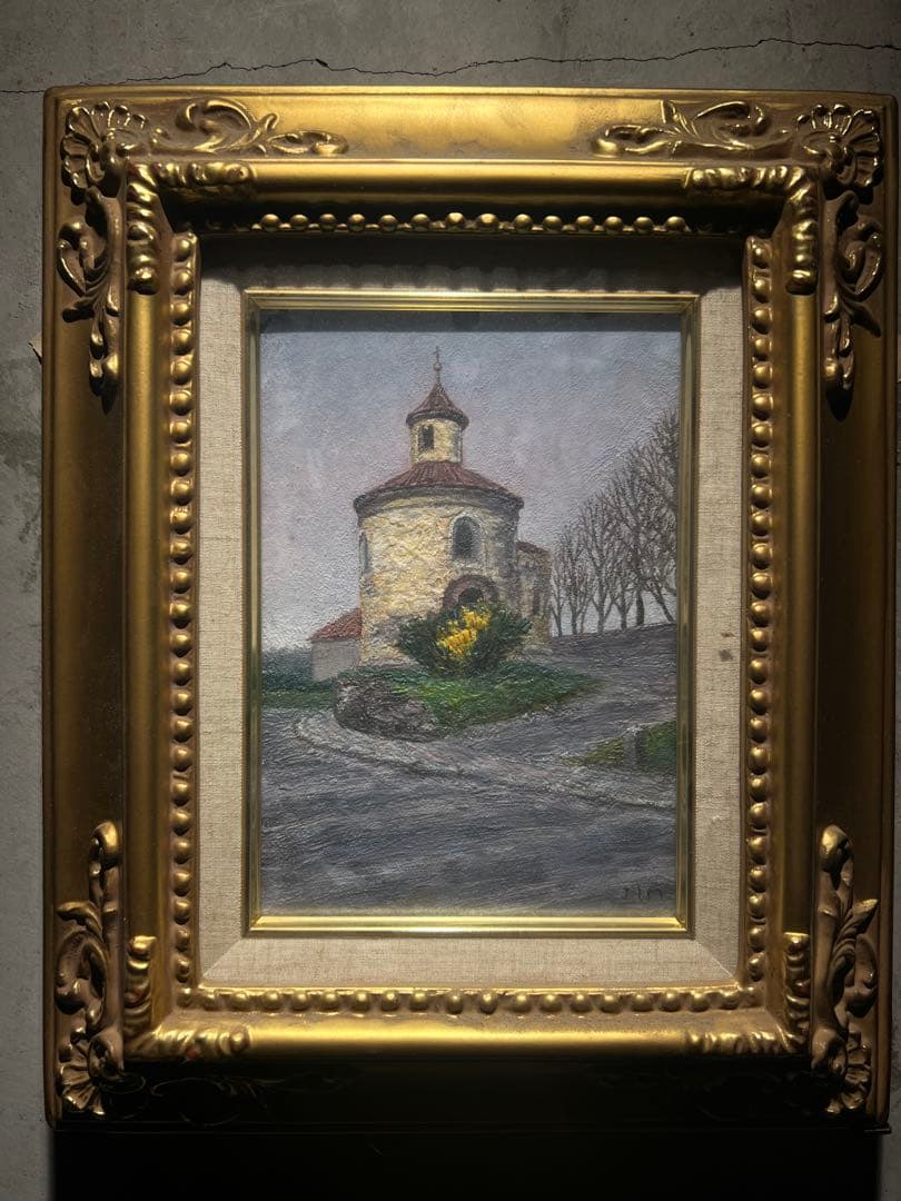 新保甚平【聖マルティンのロツンダ】肉筆油彩画