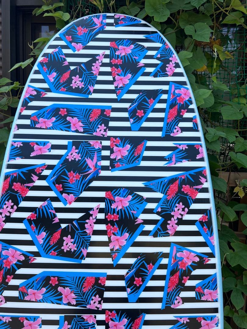 ODYSSEA ロングボード 水色 ストライプデザイン8'0 美品