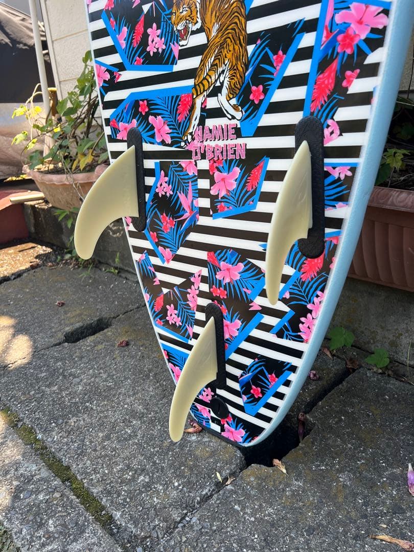 ODYSSEA ロングボード 水色 ストライプデザイン8'0 美品