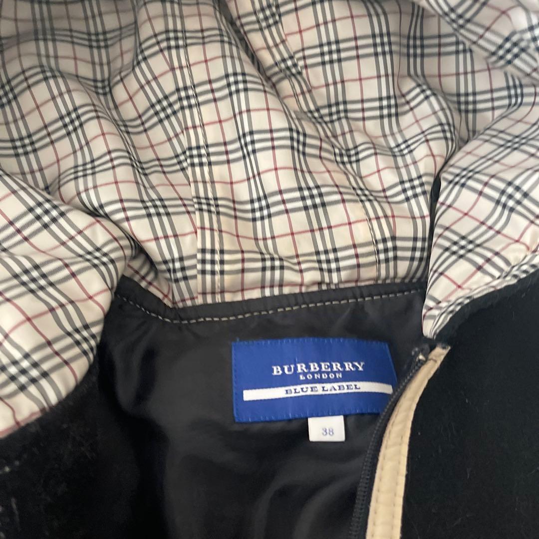 BURBERRY BLUE LABEL フード付きスタジャン 38