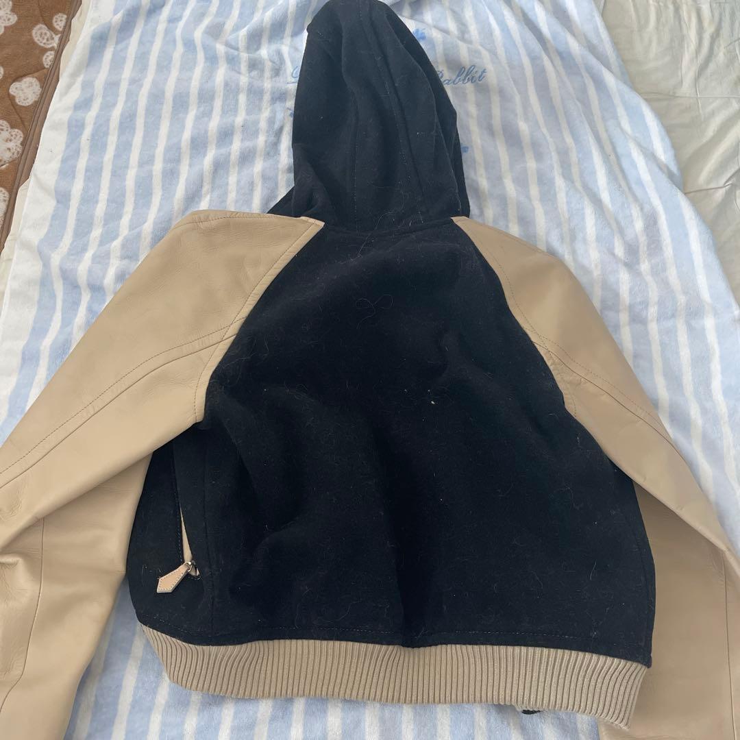 BURBERRY BLUE LABEL フード付きスタジャン 38