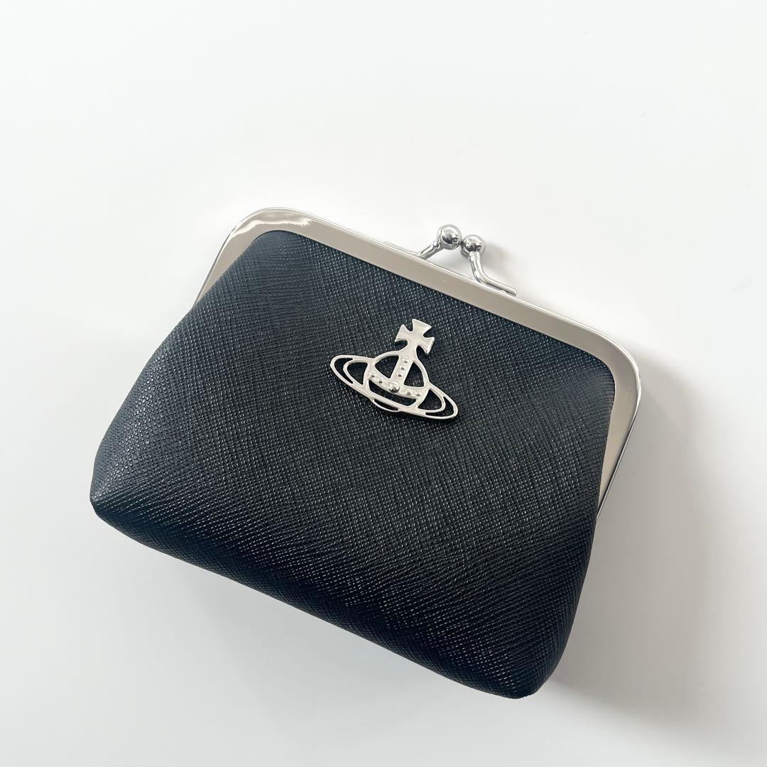 ヴィヴィアンウエストウッド　がま口　ケース　オーブ　レザー　黒　ブラック