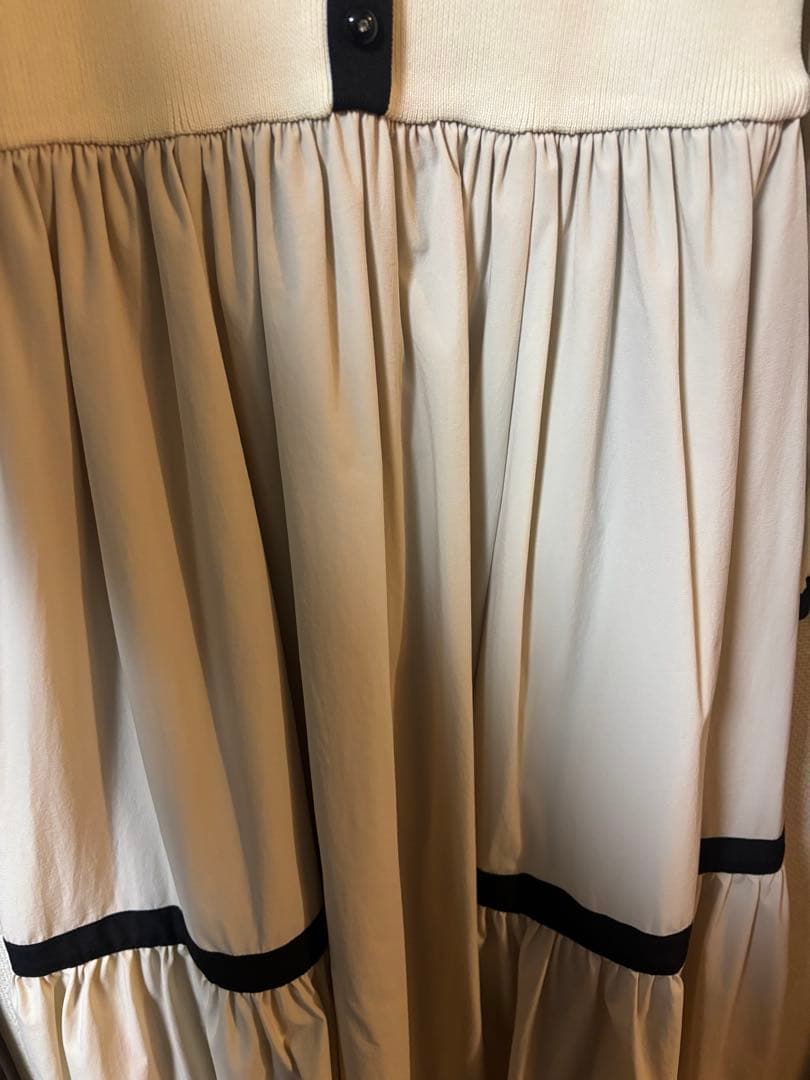 新品タグ付 アンドクチュールケーブル 編みニットドッキングワンピース