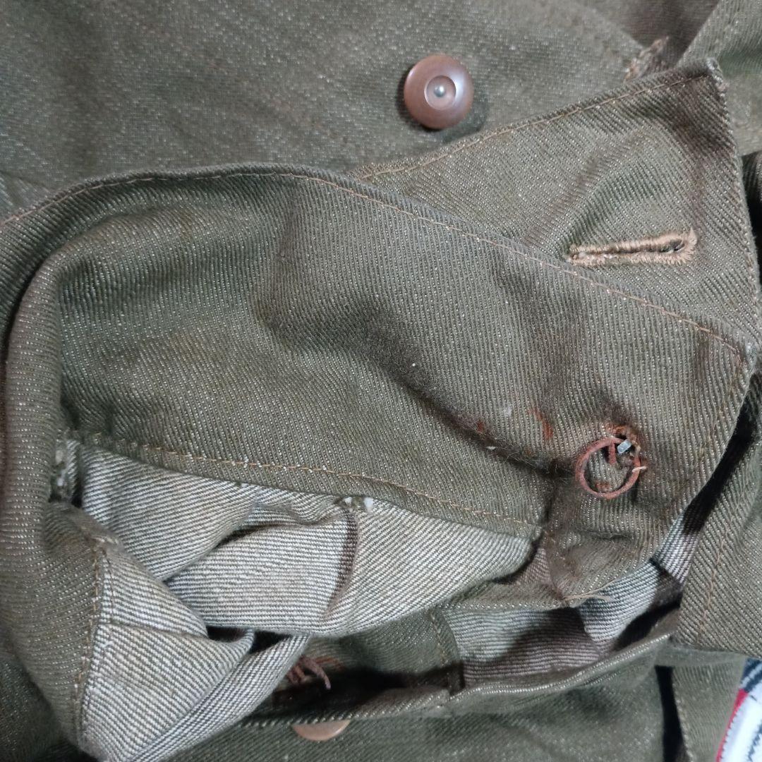 WW2ロット1945年製イギリス軍グリーンデニムジャケット　バトルドレス