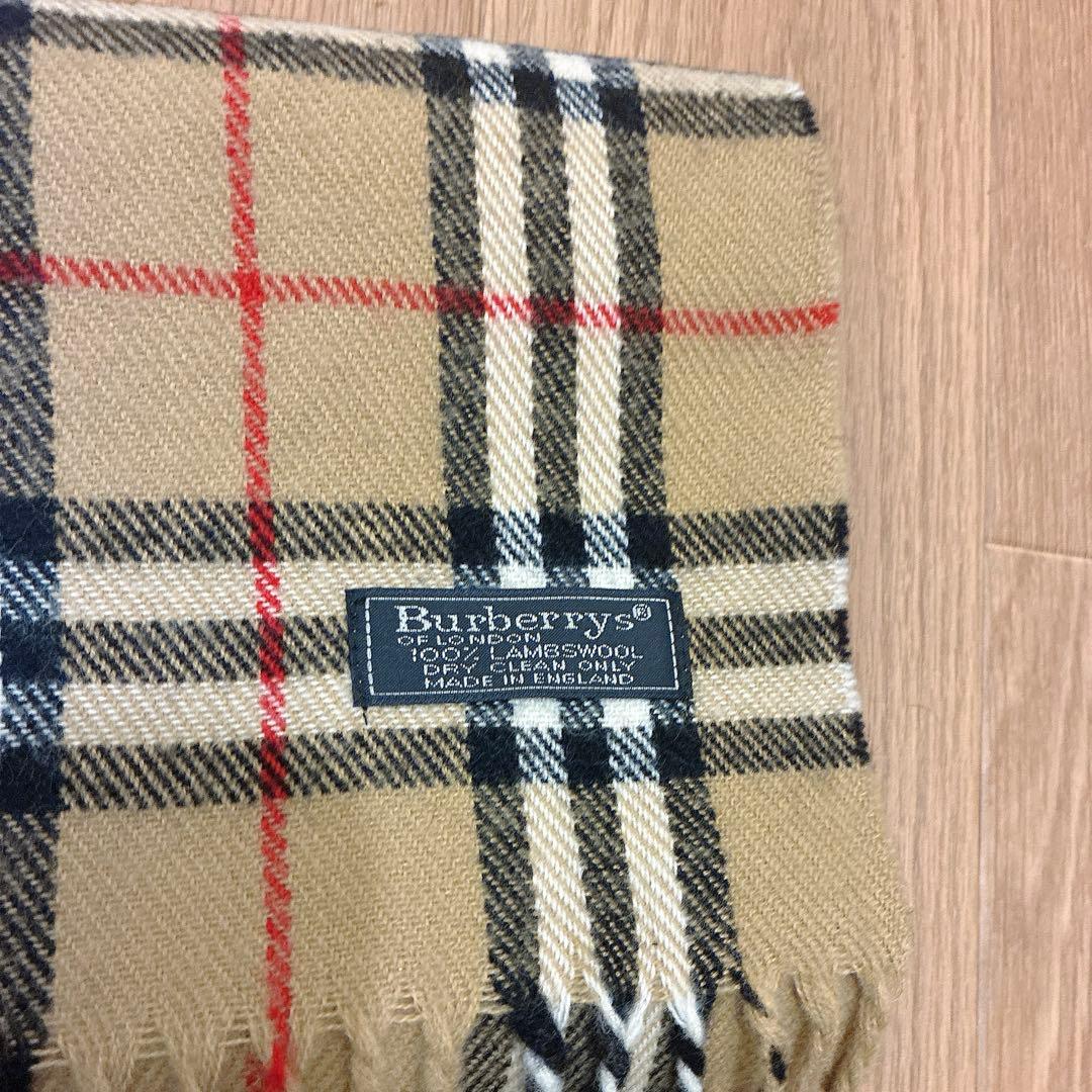 定番【新品未使用】Burberrys マフラー ノバチェック ラムウール100